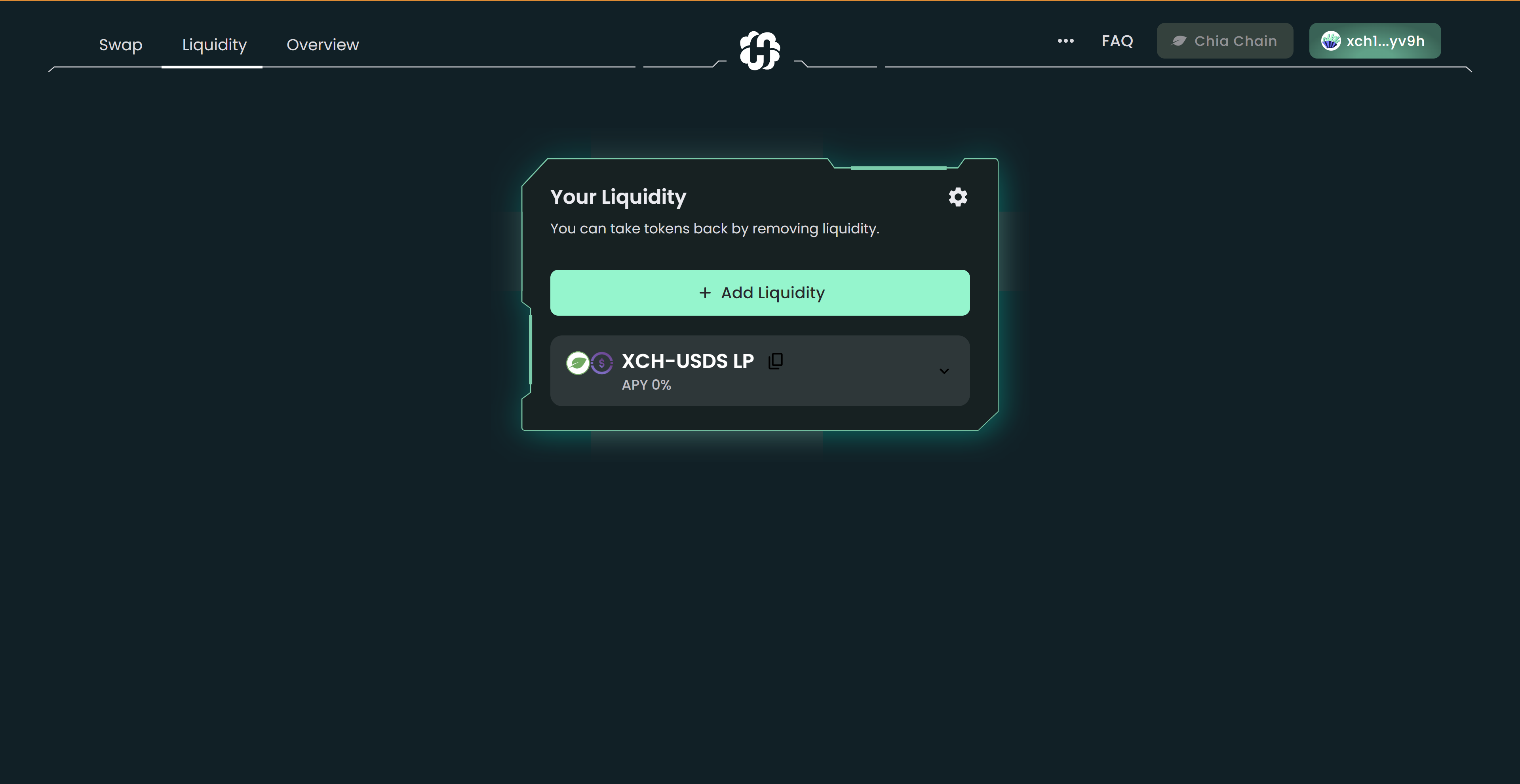 Right: Exsisting pools will show up if you've adding liquidity before.